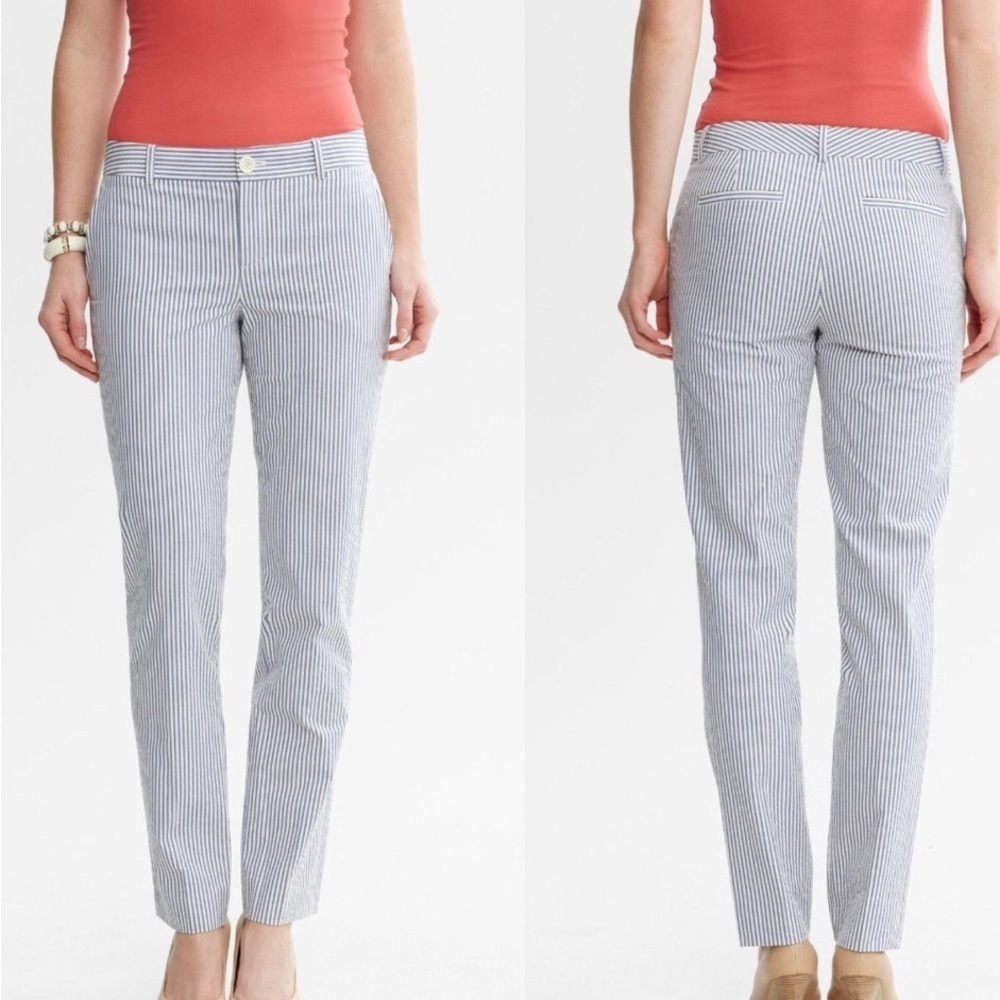 Banana Republic Martin Fit Striped Ankle Pant